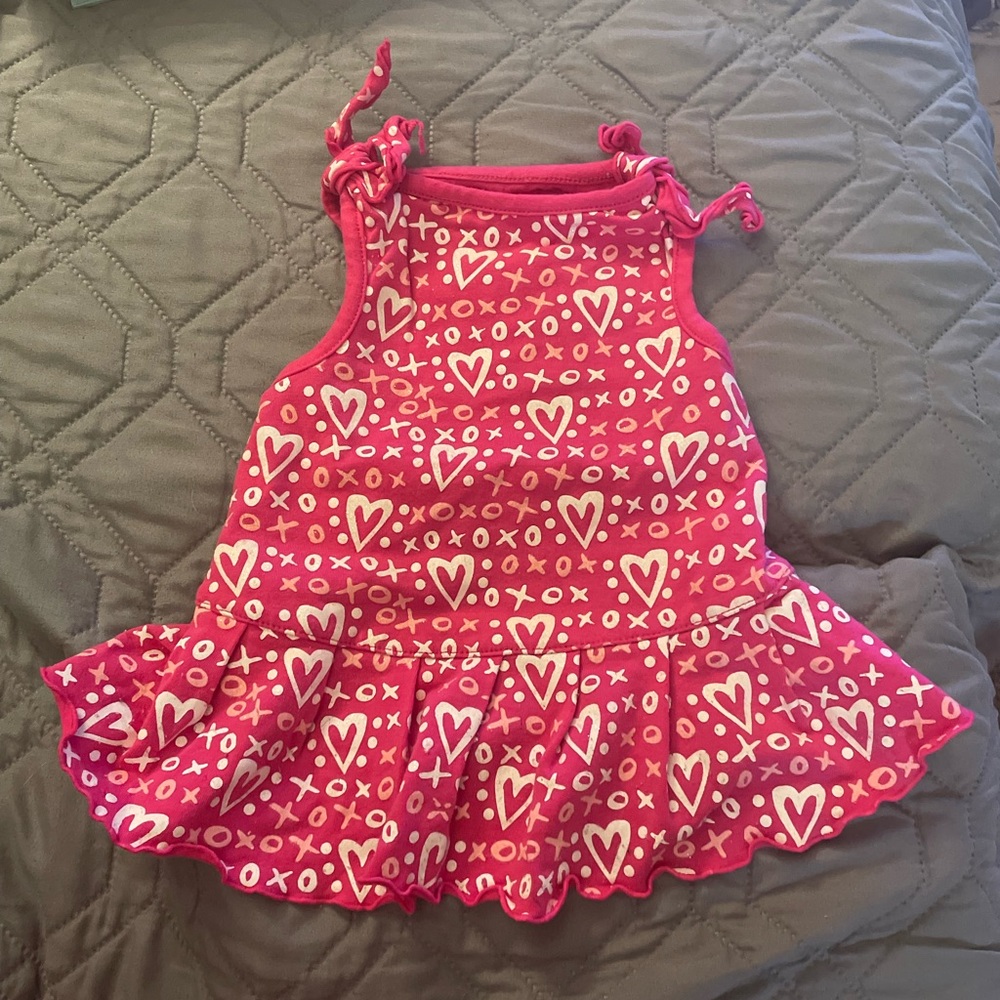 SimplyDog Pink Heart Patterned Dog Dress